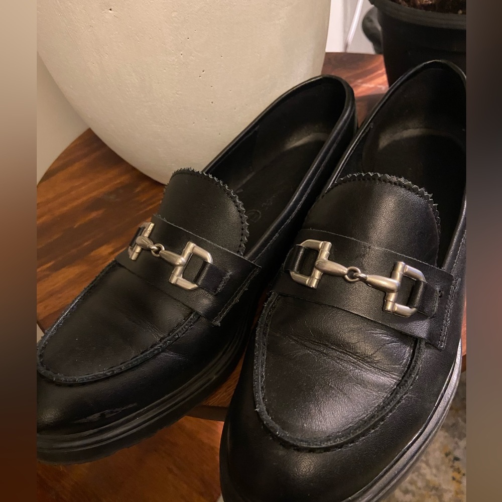 Leather loafers